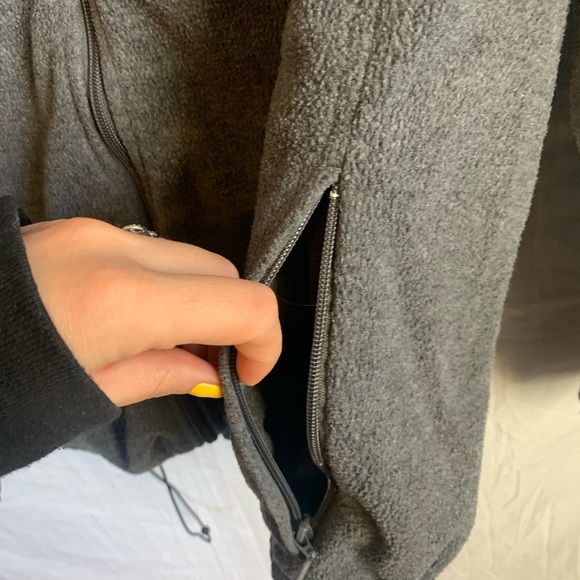 Harriton Dark Grey Womens Drawstring Waist Zip Up Pockets Jacket Size M - Picture 4 of 6